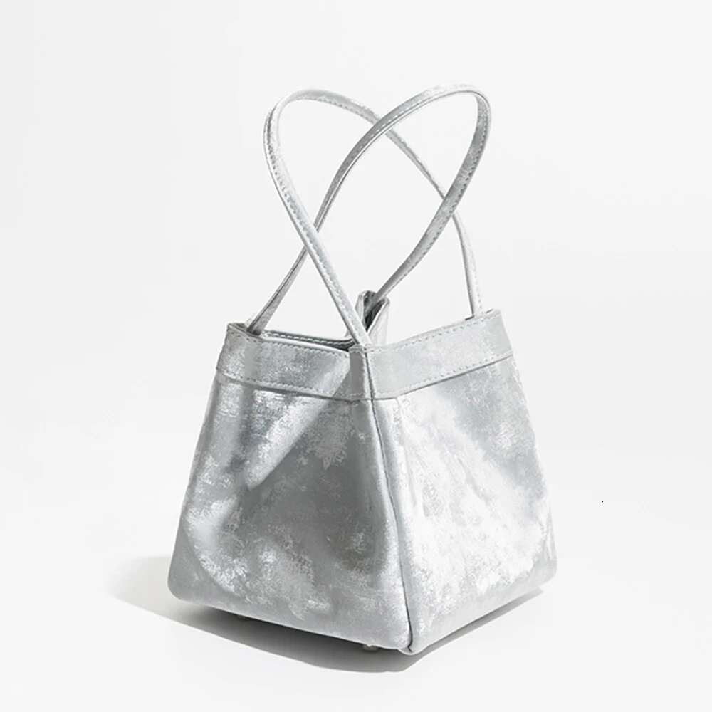 Hot Sales Fashion Silk Women With Top Handles Bucket Bag Suede Leather Female Party Handbag Custom Name Multiple Lady Sho