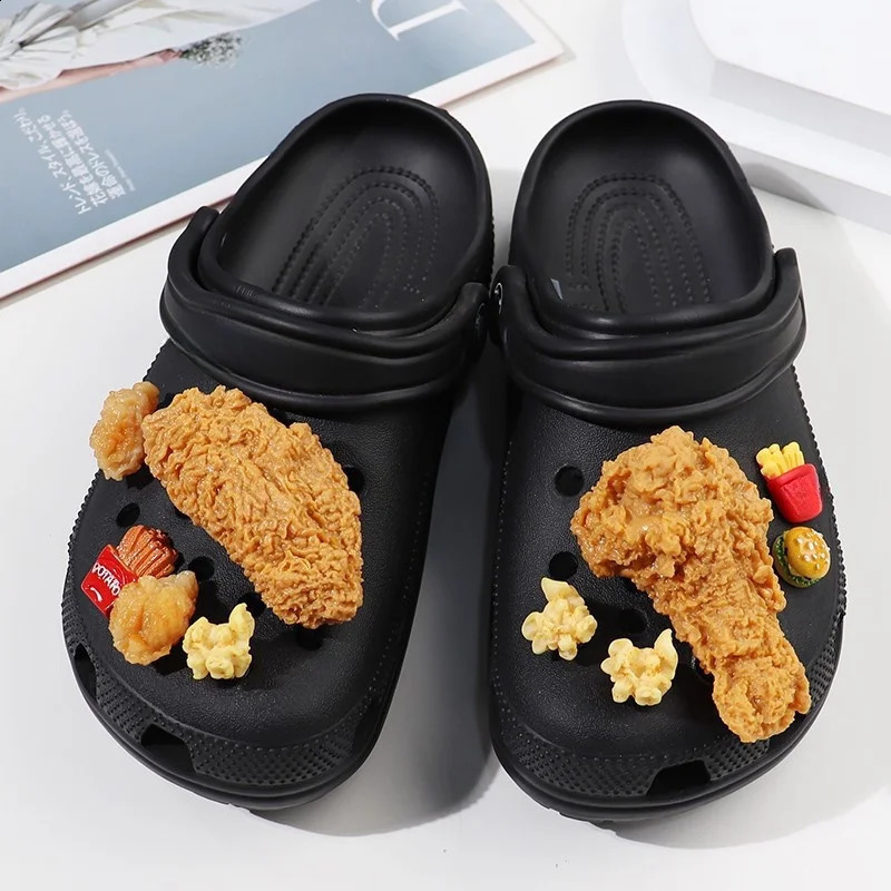 Simulation Series Cute Shoes Decorative Accessories DIY Hole Shoes Charms Detachable Shoe Buckles Holiday Gifts 250319