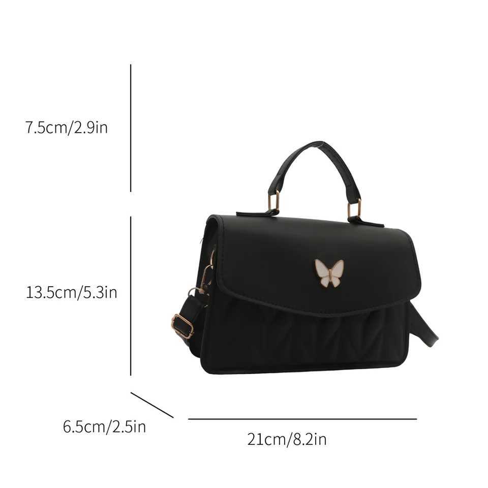 PU Versatile Fashionable Portable Small Square Bag single shoulder cross shaped bag Y250319