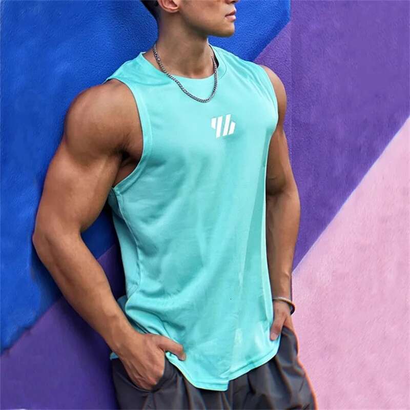 2025 Latest Summer Sports Tank Top High Quality Mesh Shirt Sleeveless T-shirt Men's Tank Top Running Fitness Sports Tank Top Men's Clothing