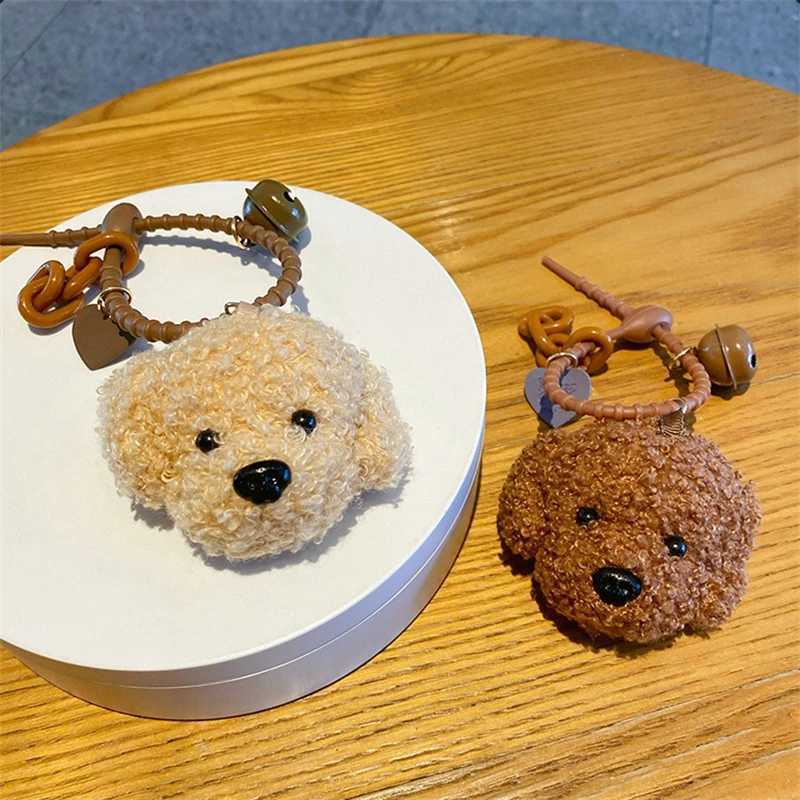 New plush teddy dog pendant keychain suitable for women girls car keychains pocket charm DIY accessories couple giftsXJ250319