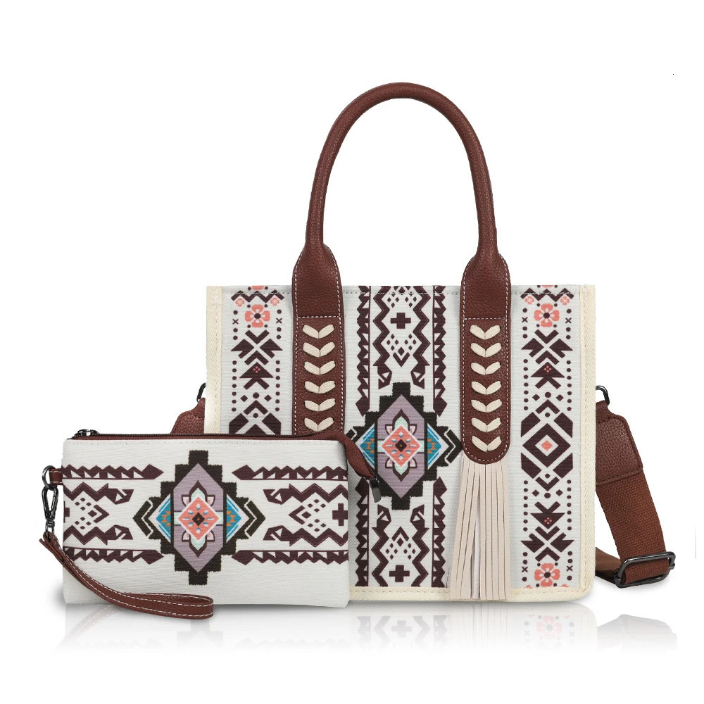 2pcs Bohe Bag For Women Travel Handbag Bohemian Tote Bag Vintage Purses And Handbags R250320