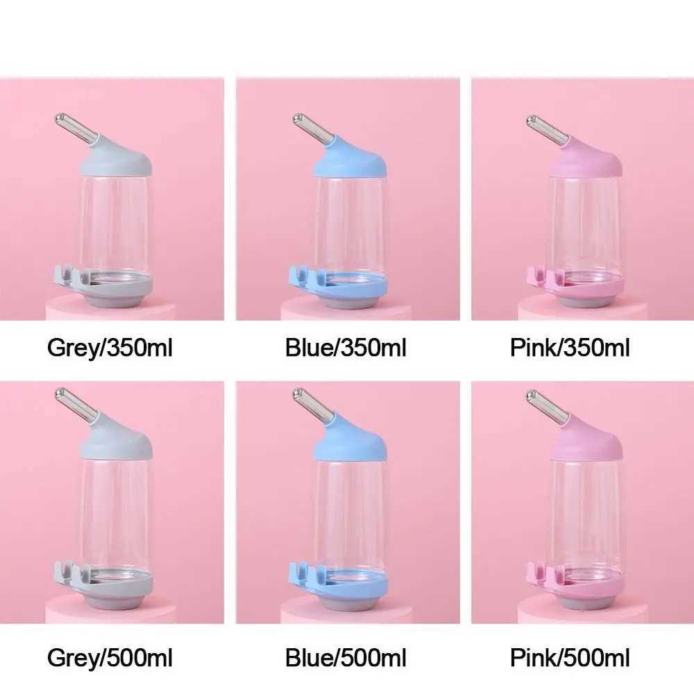 350/500ml automatic drinking fountain pet dog Guinea pig squirrel rabbit licking hanging water dispenser bottle Y250319