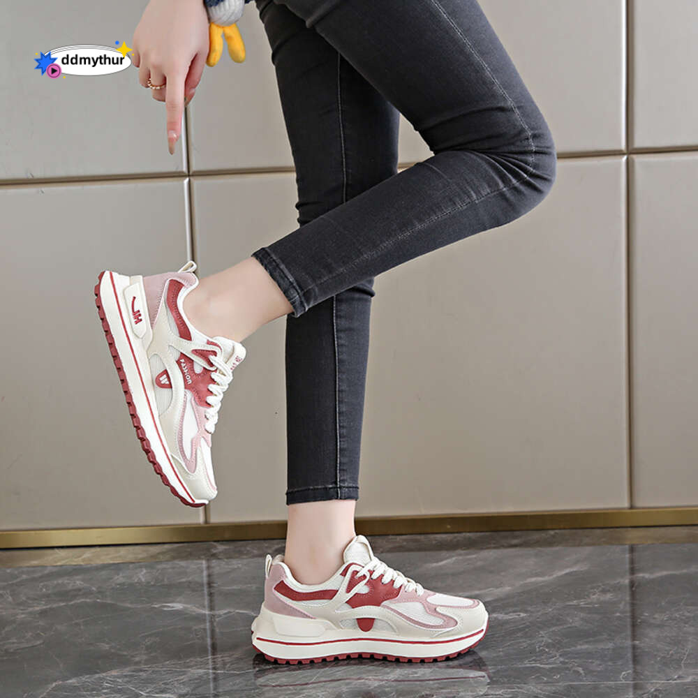 CRLAYDK Platform Sneakers for Women Mesh Patchwork Casual Walking Shoes Running Fashion Work Sports Lace Up Tennis ddmythur