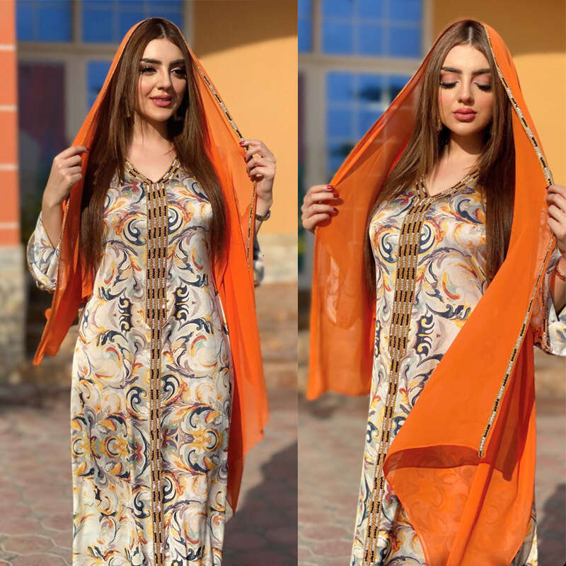 Ab105 Arab Robe Abaya Muslim Women's Dress