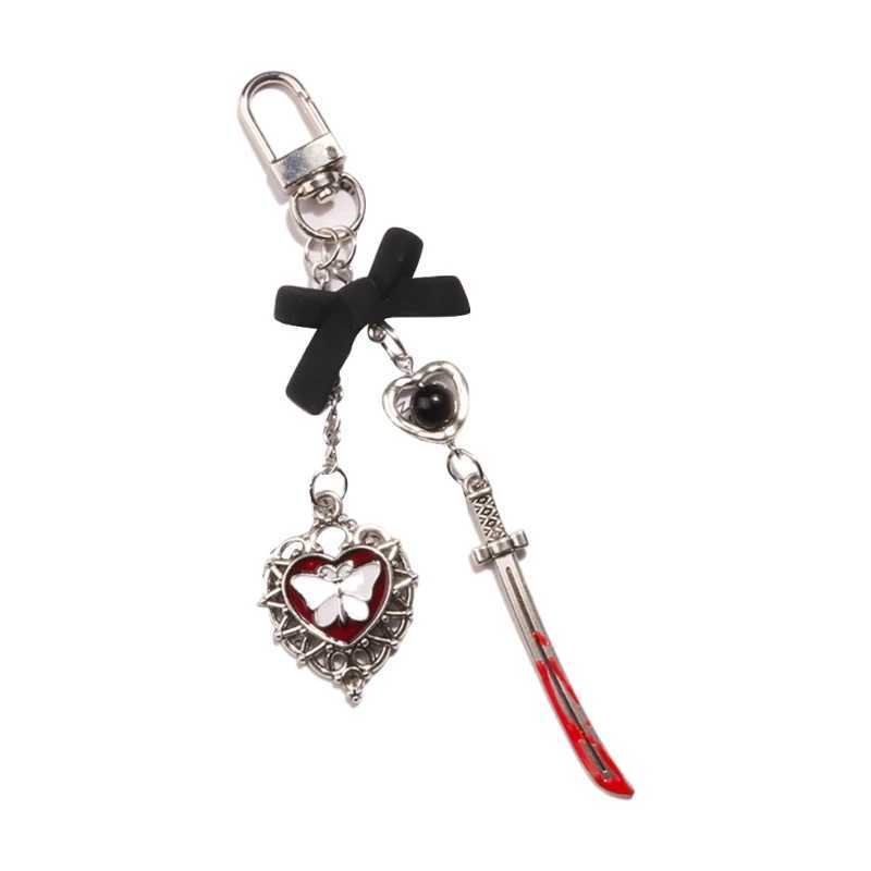 Stylish Gothic Keychain Pendant Fashionable Phone Lanyard Unique Phone Pendant Phone Charm Versatile Phone StrapsXJ250319