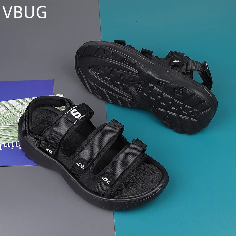 Trendy All match Mens EVA Sandals Thick Bottom Outdoor Lightweight and Comfortable Shoes Trendy All match Breathable Sandals 250317
