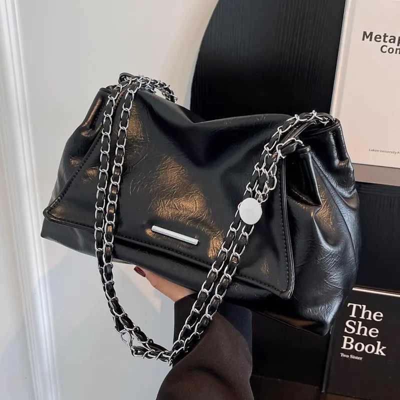 Vintage Fashion Large Capacity Womens Bag Spring and Summer Simple Chain Shoulder Diagonal Cross Bag Womens Bag Y250319