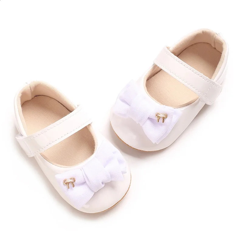 Infant Girls Bowknot Mary Jane Flats with Non-Slip Sole Cute Princess Dress Shoes for borns Adorable Crib Shoes 250319