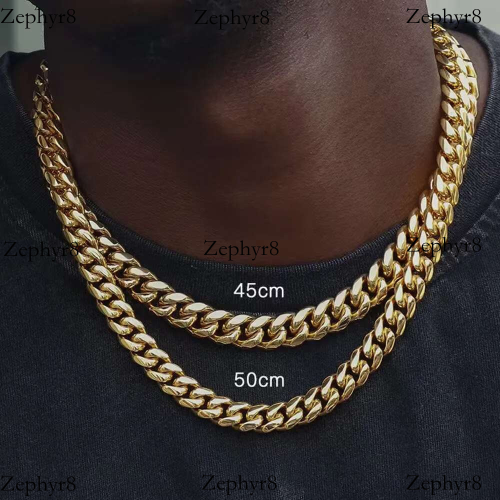 Fashion designer hip Hop Cuban vintage Miami round mill high density titanium steel chain