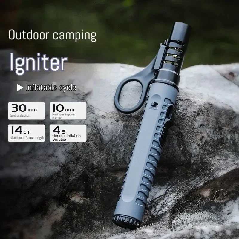 Outdoor Ignition Torch Lighter Camping Survival Igniter Butane Windproof Lighter Cigarette Cigar Accessories Mens GiftC250319