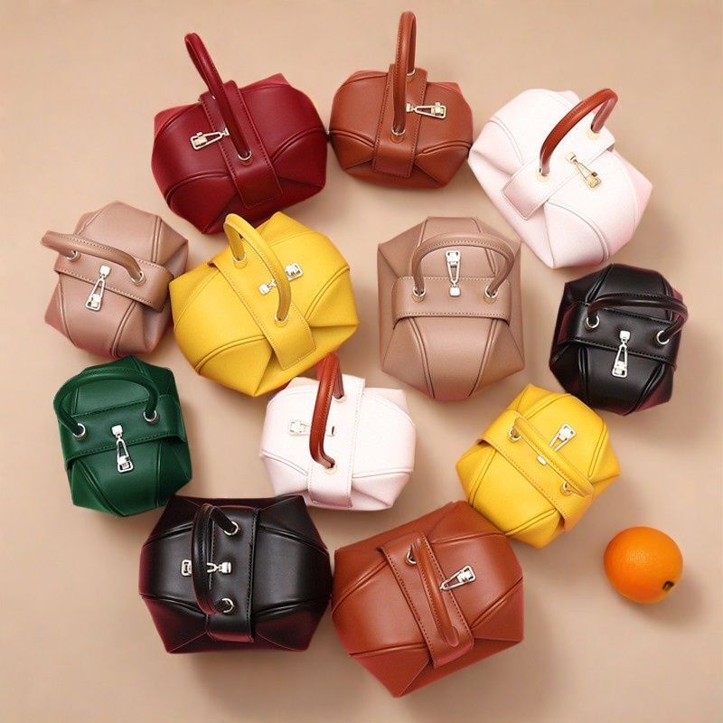 Bag Shoulder Women S Korean Leather Fashion Dumplings Wonton Women S Bag Satchel Shoulder Bags