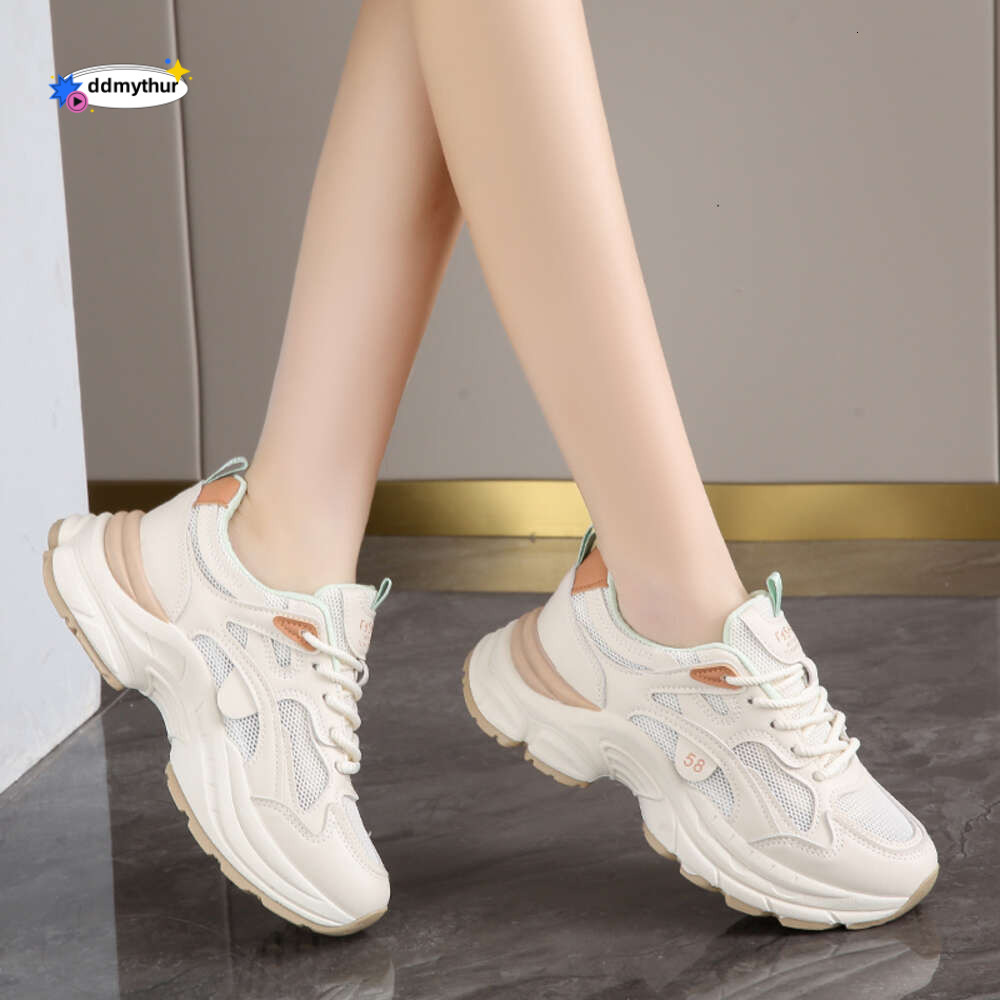 CRLAYDK Fashion Women's Chunky Sneakers Lace Up Platform Mesh Walking Shoes Casual Comfort Height Increase Sports Tennis ddmythur