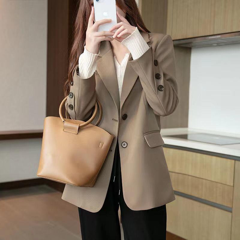 G3171Elegant Women's Casual Fall Outerwear - Stylish Niche Hong Kong-Inspired Jacket