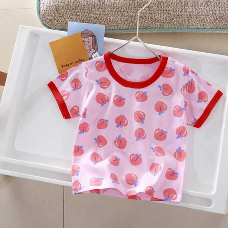 Childrens Boys Girls T-Shirt Kids Clothes Summer Cartoon Tops Short Sleeve Clothes Cotton Comfortable Baby T-Shirt ClothingT250320