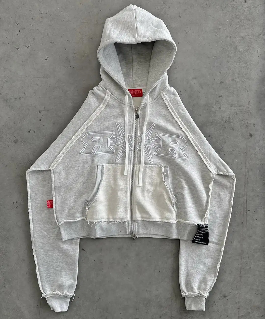 Y2k mens sportswear letter pattern ed pocket patch Harajuku zipper hooded sweatshirt twopiece set 250317