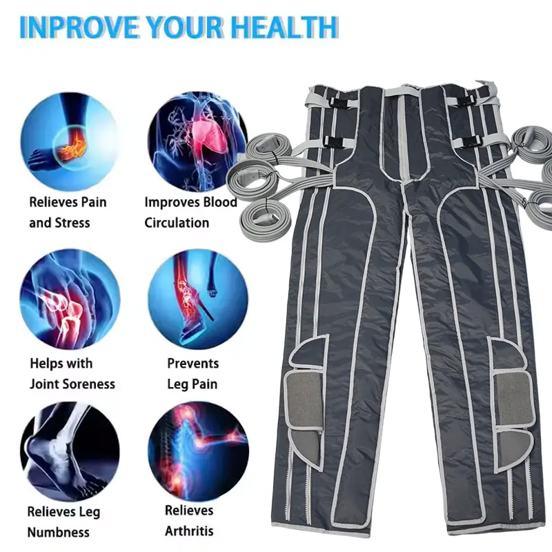 Pressotherapy Legs Massage Pants Anti-Cellulite & Lymphatic Drainage Treatment with 24 Air Bags