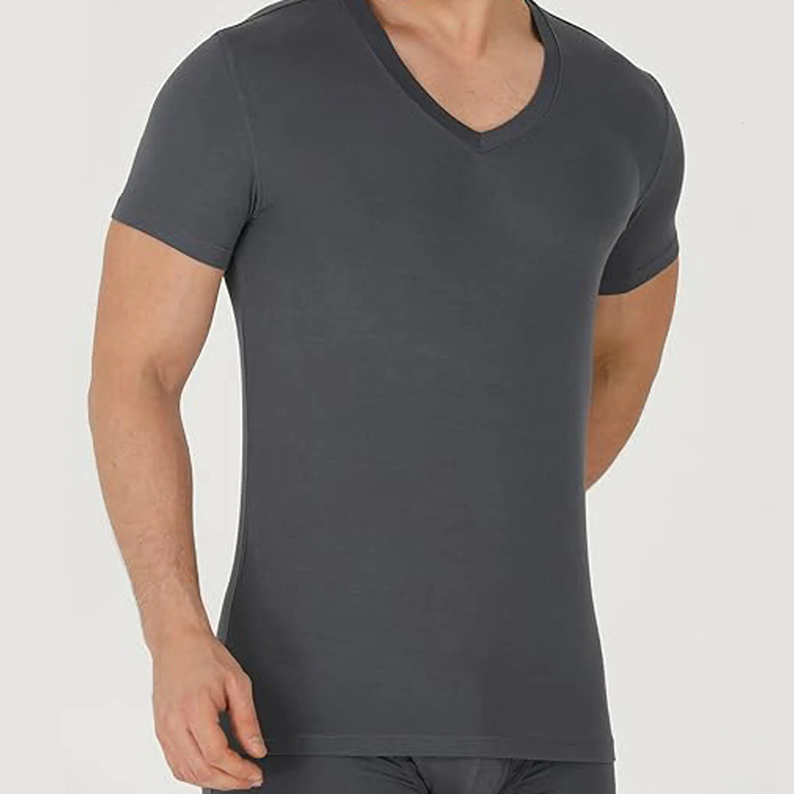 Vneck mens synthetic silk shirt bamboo pattern moisturizing willow underwear 1 pack 250320
