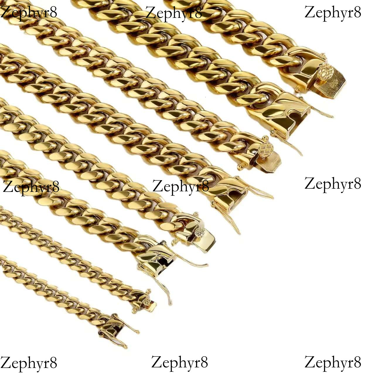 Fashion designer hip Hop Cuban vintage Miami round mill high density titanium steel chain