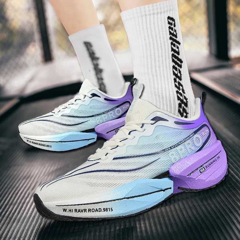 Marathon Carbon Plate Air Cushion Men Sports Running Shoes Breathable Lightweight Wens Cfy Casual Athletic Nonskid Sneakers Y250320