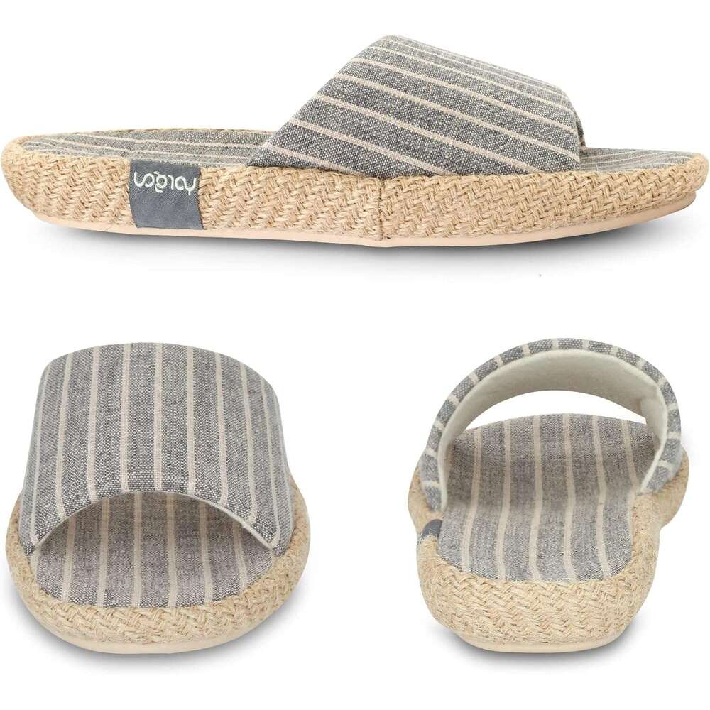 Summer for Indoor Open Toe Women House Slippers Cotton and en Shoes Breathable Home TPR Outsole