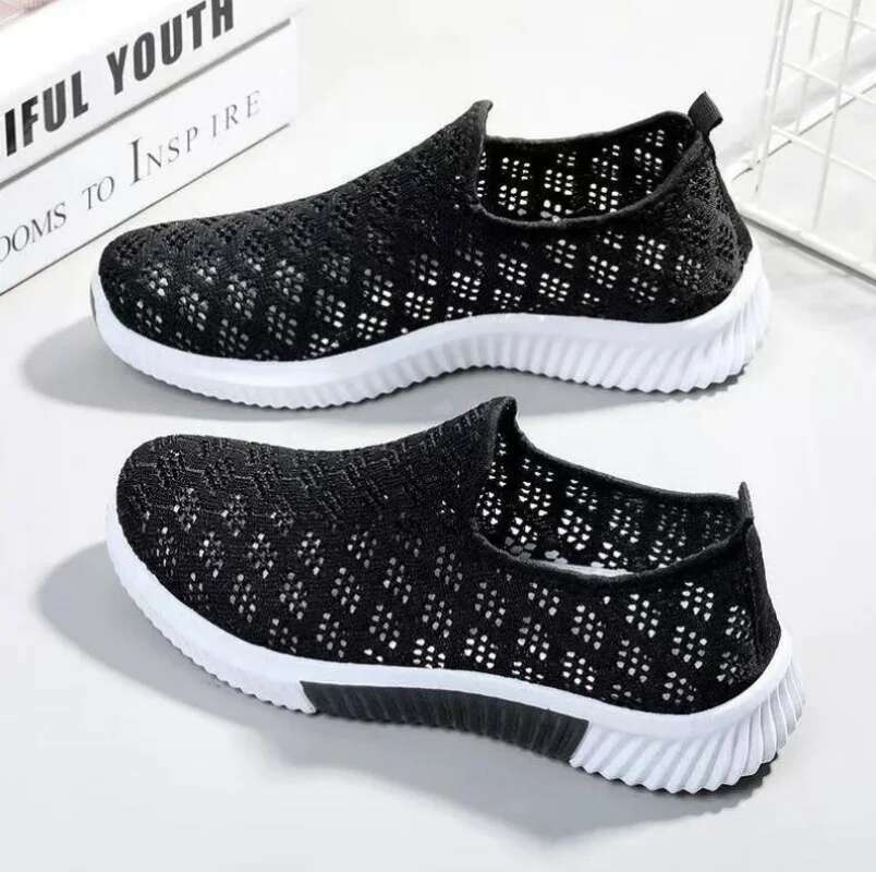 Women's Summer Comfort Ladies Mesh Breathable Sneaker Socks Lig ht Casual Sports Sh oes Flat Women Loafers