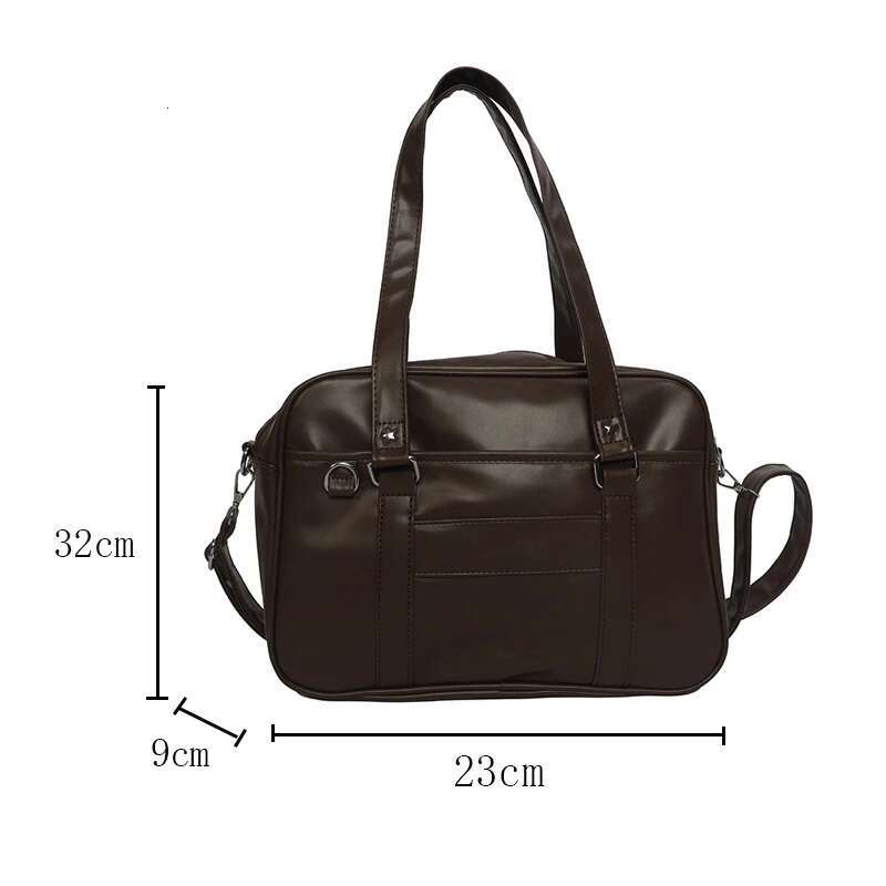 Japanese Style JK High School Student Uniform PU Leather Shoulder Bag Women Simple Handbags Crossbody Bags Itabag