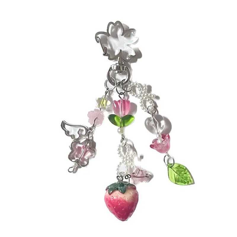 Cute Strawberry Bow Keychain y2k coquettish Fairy Tale Lily Valley Keychain 2023XJ250319