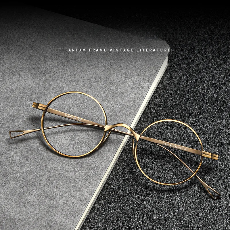 Japanese pure eyeglass frame handmade retro oval round mens eyeglass frame women Myopia reading eyeglass frame 250228