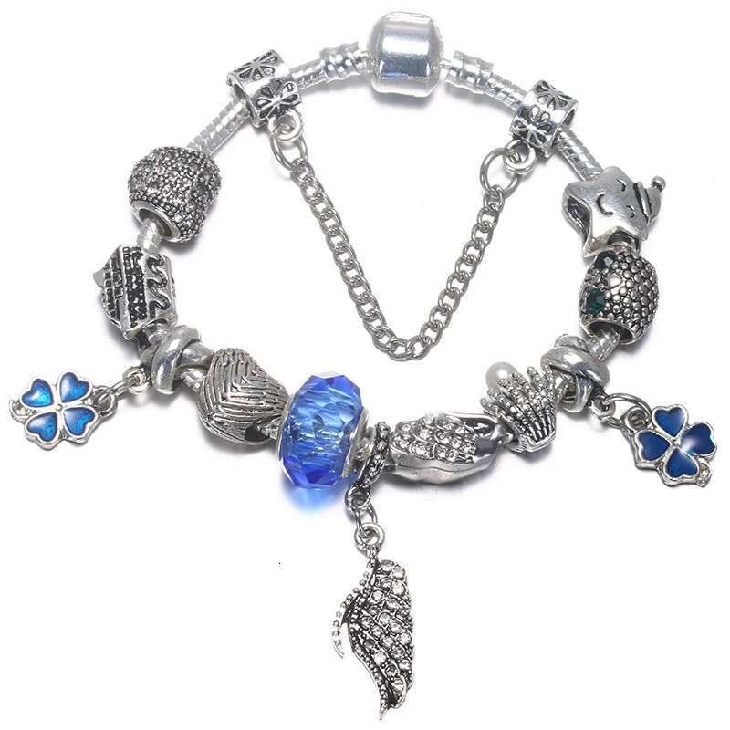 High Quality Charm Bracelets For Women With Crystal Flower Pendant Bracelet Bangle Valentine's Day Jewelry Gift Wholesale