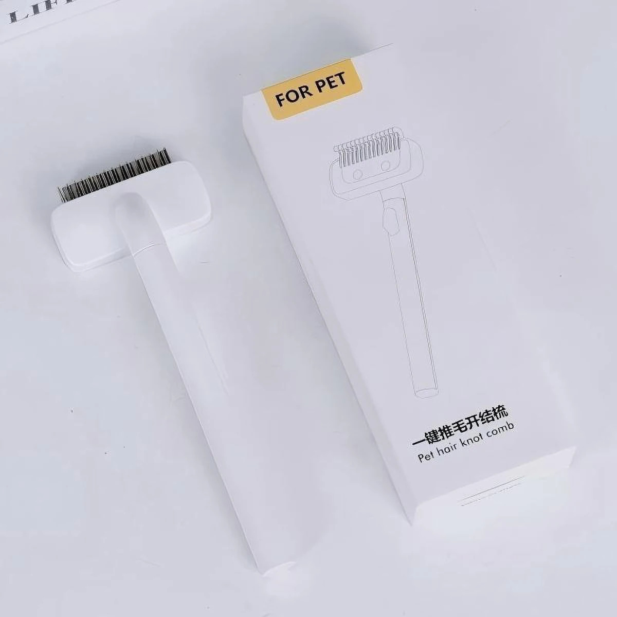 Stainless steel pet comb with round blade a dog grooming tool for thin hair and gentle skin 250318