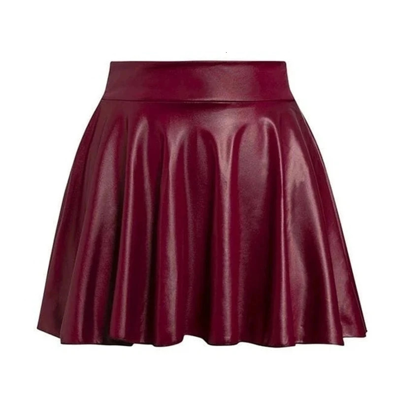 Leather Matte Slim Mini Sexy Fashion PU Short High Waist Skirt Korean Nightclub Streetwear Wholesale Skirts 250320