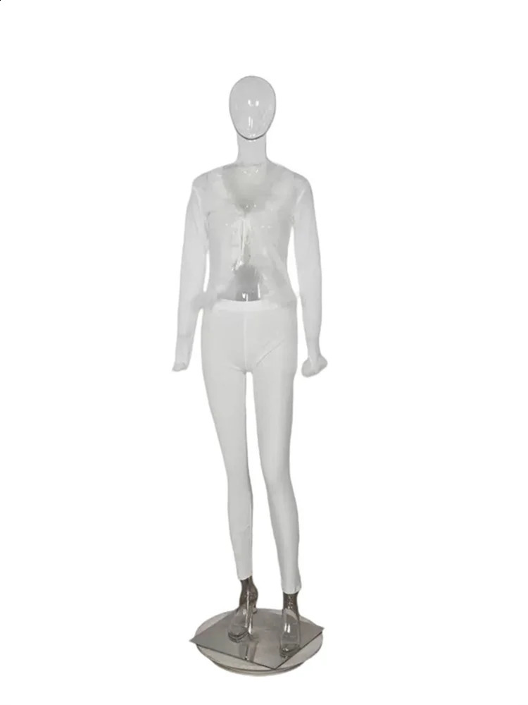 Feather Splicing Set Fashion Casual Womens Long Sleeve Top and Pants Sexy Pink Elastic Two Piece 250319