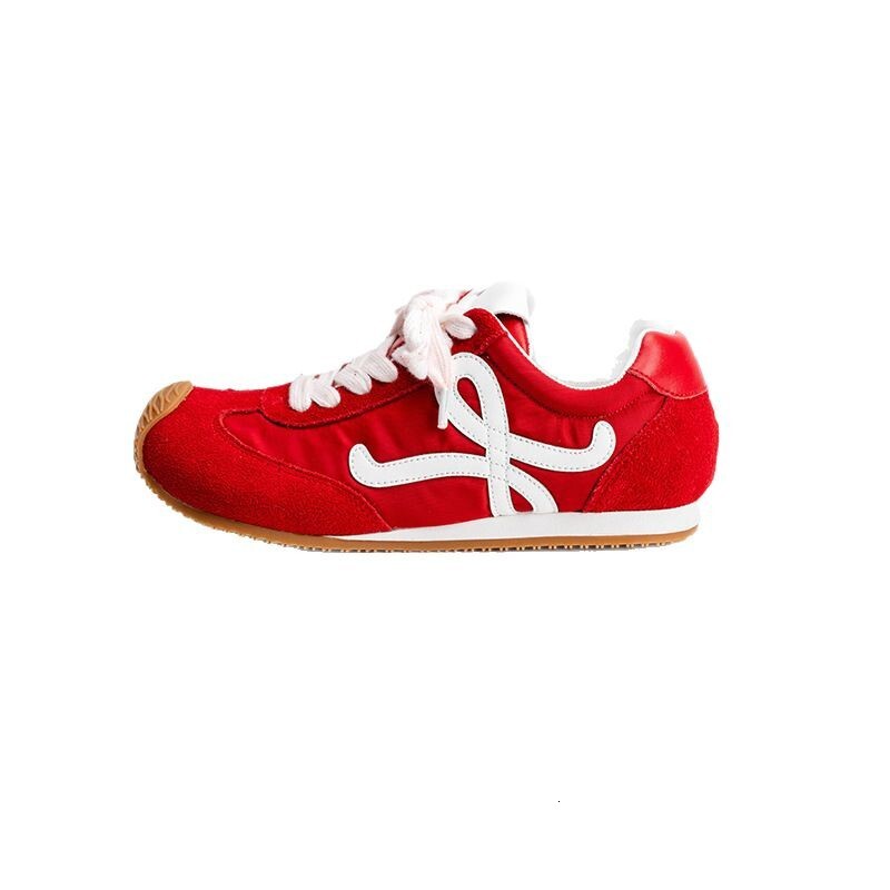 2025 New Luojia Genuine Leather German Training Sports Women's Lace up White Designer Fashion Shoes