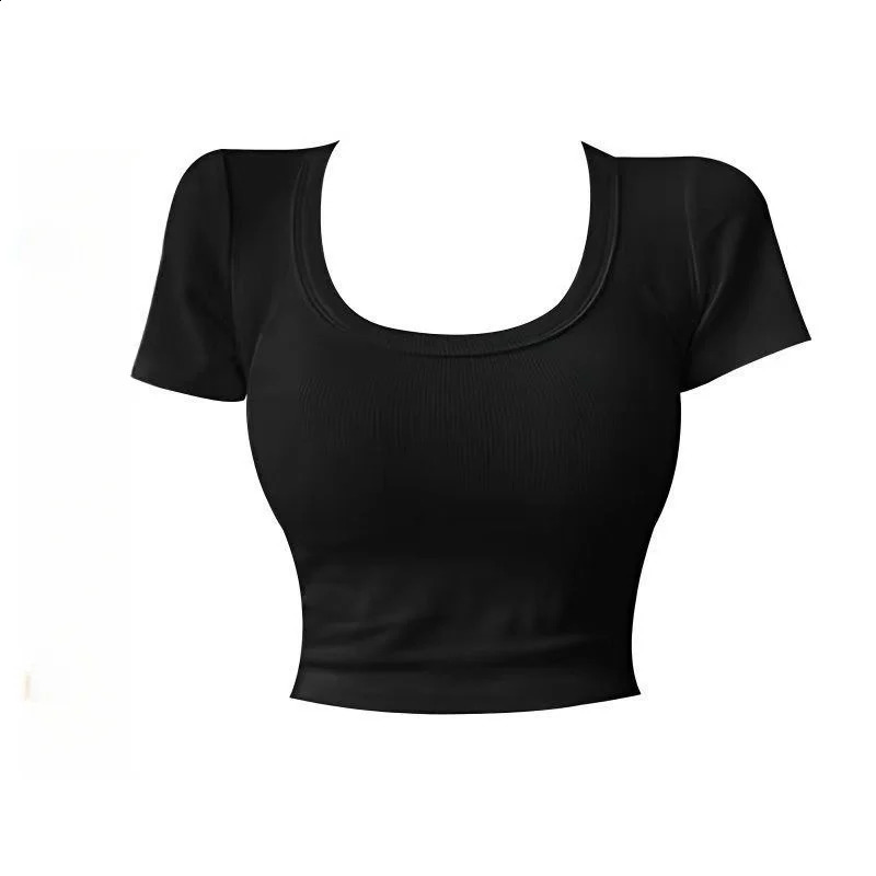 ONeck Womens Short Sleeve TShirts Y2K Sweet Crop Top Matching Chic In Ladys Blouses Korean Trend Female Tees 250311