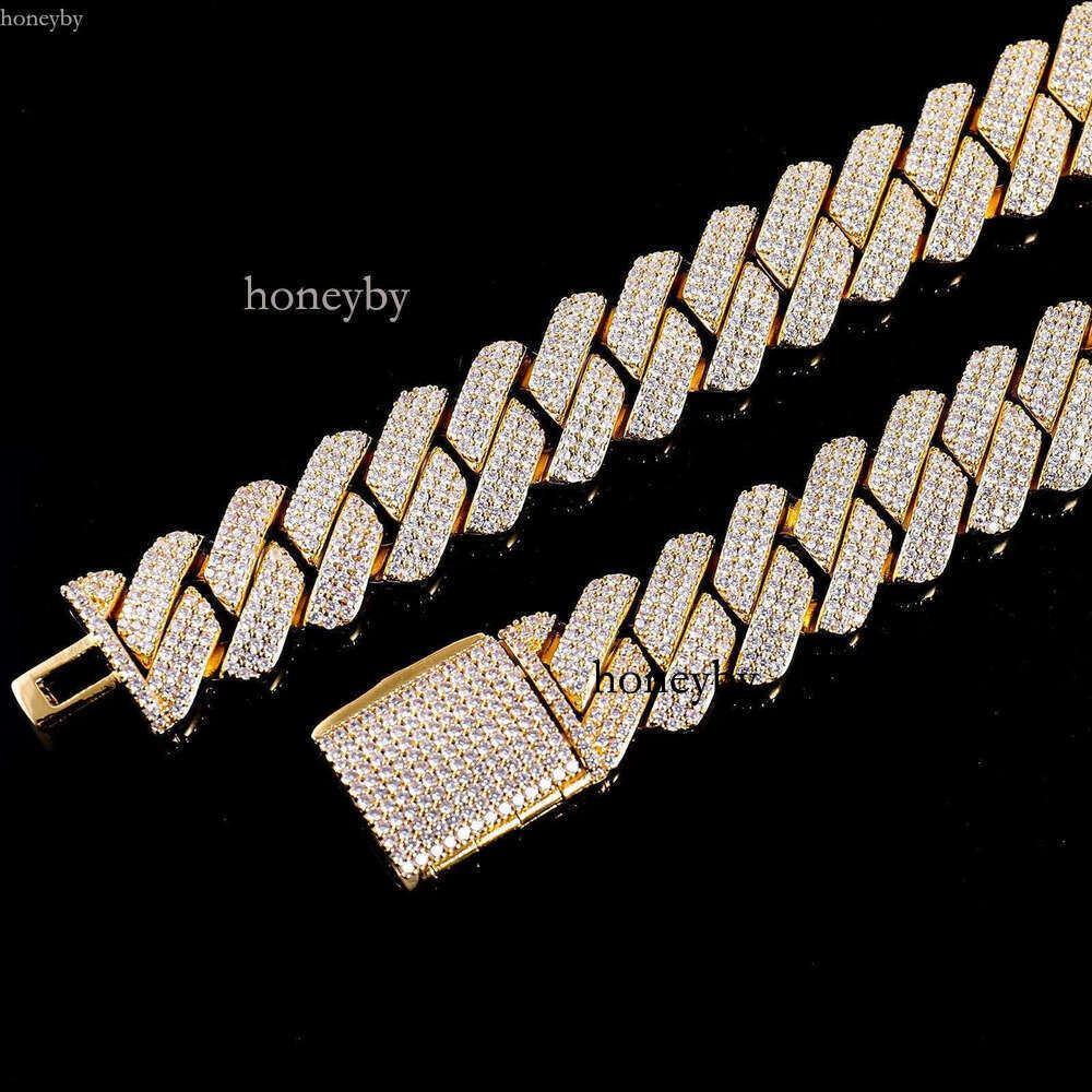 New Designer Necklace Necklaces Pass Dia Test 8-14Mm Wide Gra Moissanite Gold Sterg Sier Cuban k Chain For Men Hip Hop Chains