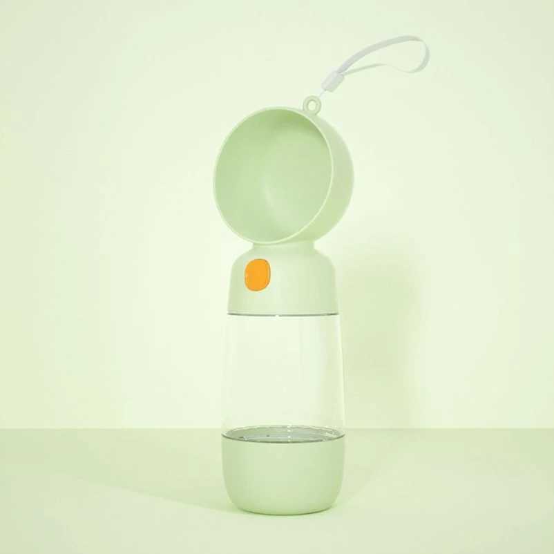 2 in 1 Portable Food Grade Material Dog Cat Travel Pet Water Cup Bottle with Food Dispenser Y250319