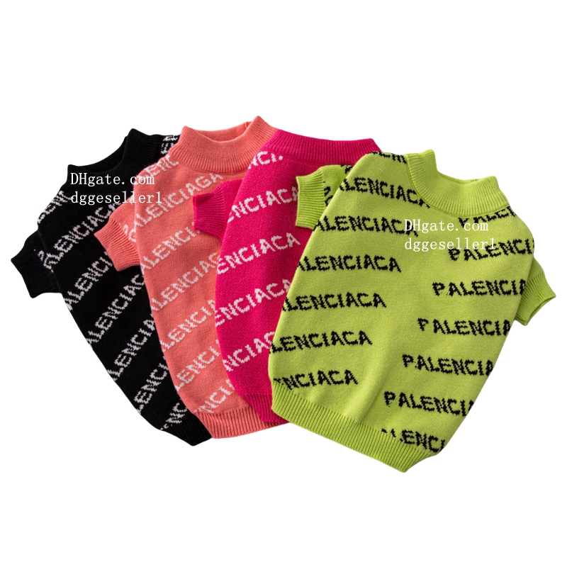 Designer Dog Clothes Luxury Dog Apparel Warm Pet Sweater Classic Letter Cat Sweaters Puppy Sweatshirt Winter Coat for Small Dogs Kitten Cats Red S A353