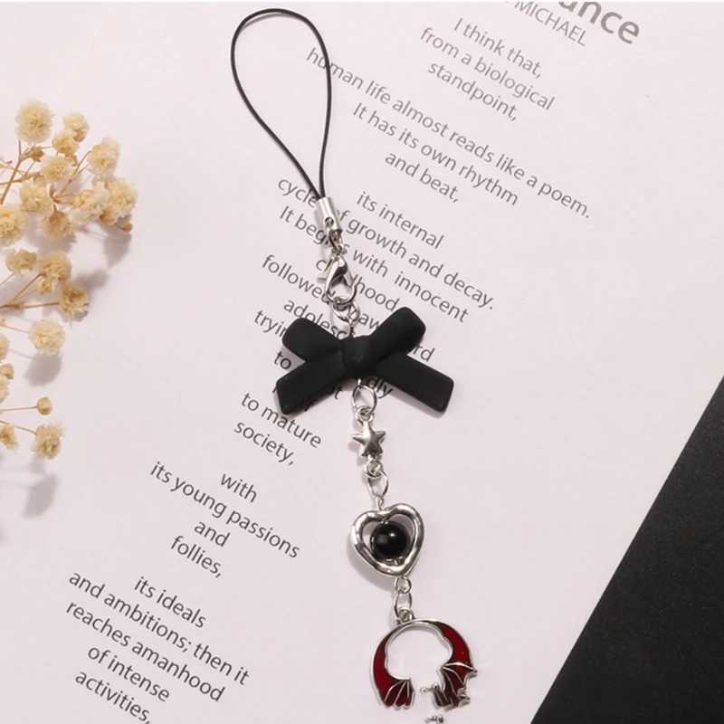 Stylish Gothic Keychain Pendant Fashionable Phone Lanyard Unique Phone Pendant Phone Charm Versatile Phone StrapsXJ250319