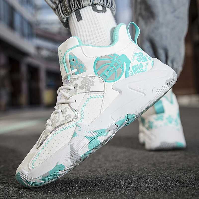 New Basketball Shoes Men High Top Breathable Basketball Sneakers For Men Fluorescent Mens Chunky SneakersW250320