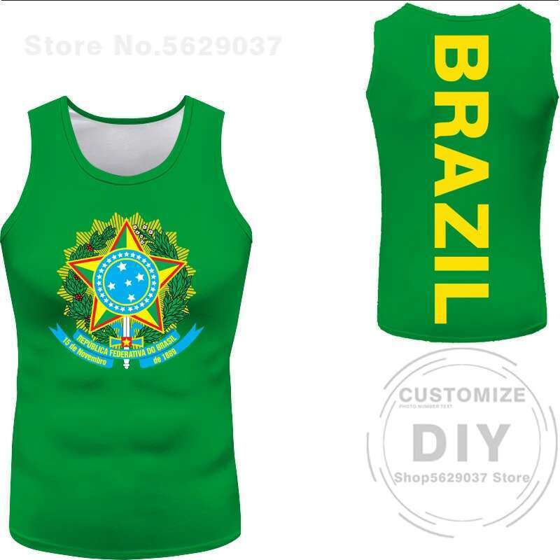 Brazilian women's sleeveless T-shirt, free personalized name, women's clothing
