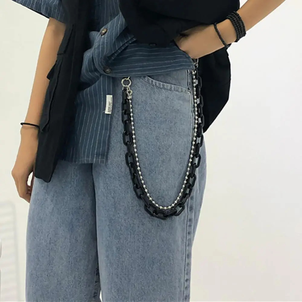 1 Set Detachable Punk Pants Chain Resin Double Layers Candy Color Hanging Ropes Party Retro Geometric Hip Hop Waist Chains 250320