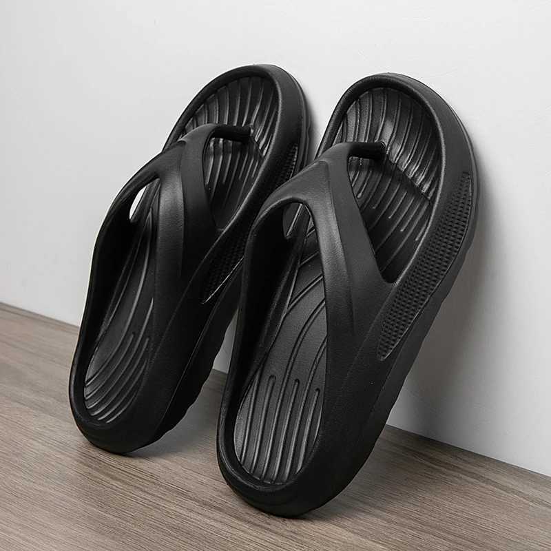 Mens family flip up summer soft bottom EVA slippers mens outdoor casual beach shoes Y250320