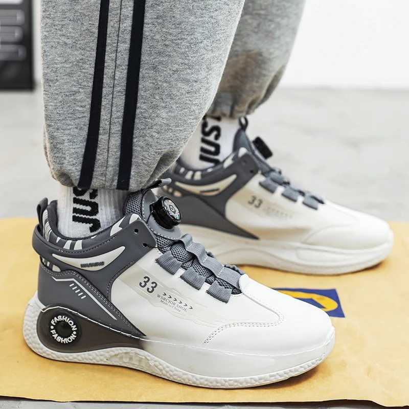 Mens sports shoes with swivel buckle comfortable non slip lace durable suitable for mens outdoor activities breathable and comfortable 39-44W250320