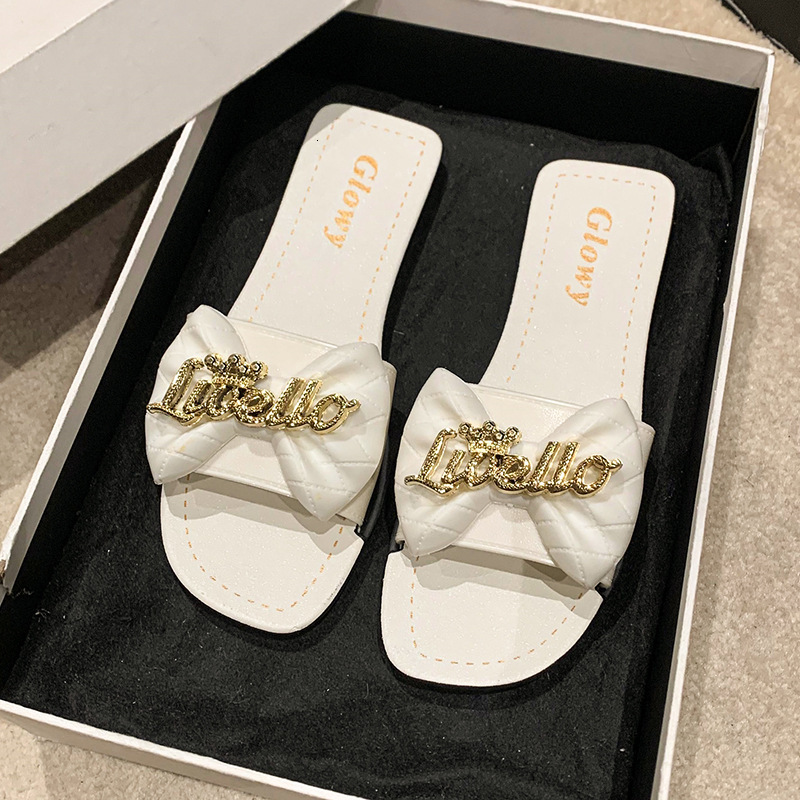 French Beach Women's Sandals 2025 New Designer Multifunctional Fashionable Slippers Indoor Niche Fairy Style Bow Sandals Outdoor Casual Shoes