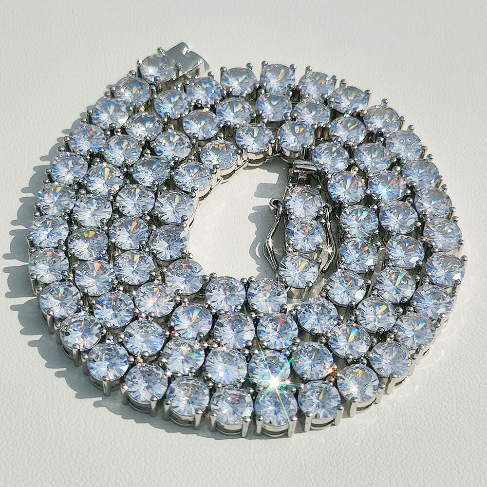 3mm Tennis Chain 1 Row Bling Zircon Copper Material Necklace Hip Hop Man and Women Iced Out Jewelry Drop shipping