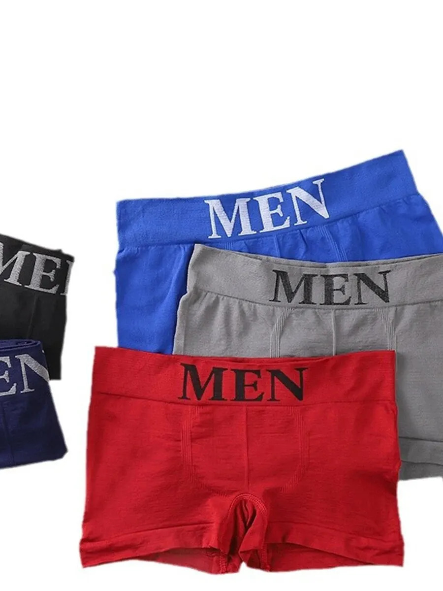 5 pieces of mens high elasticity solid color comfortable boxing underwear breathable pantyhose 250320