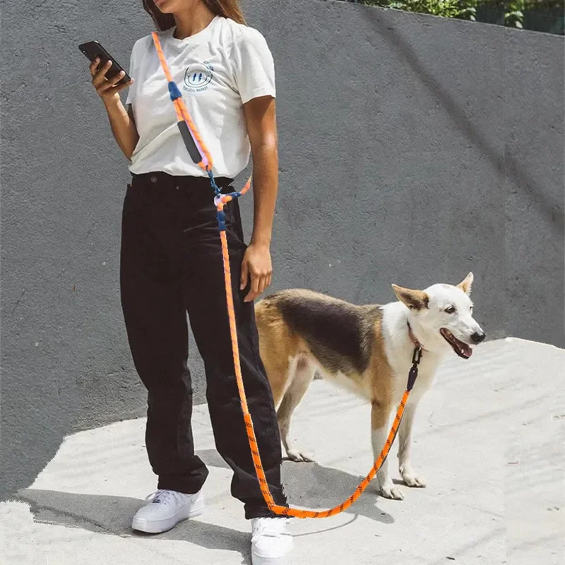 Dog harness Leash Harnesses Leads for Dogs Walking Slung Shoulder Hands Free Leashes Dog Chain Double-head Leash dogs walker Dog 250320