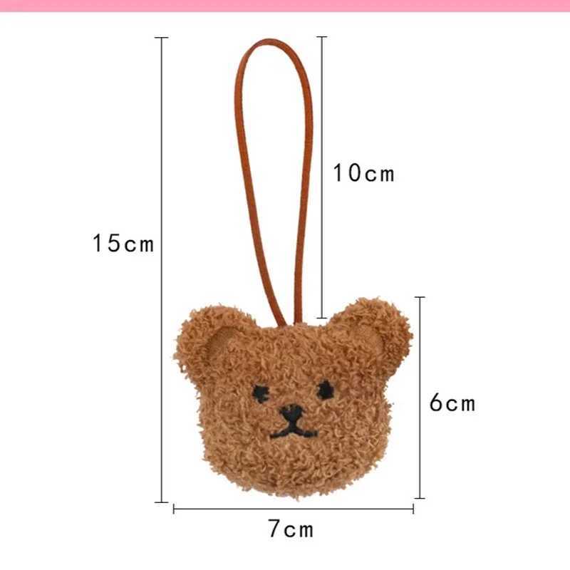 1 cute name tag cartoon bear pendant plush bear toy backpack pendant plush keychain pendant plush doll bag decorationXJ250319