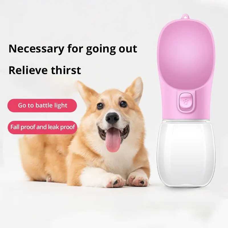 Pet Travel Water Bottle Portable Dog Water Bottle for Small Dog Bowl Outdoor Walking Puppy Cat Beverage Bowl Dog Supplies Y250319